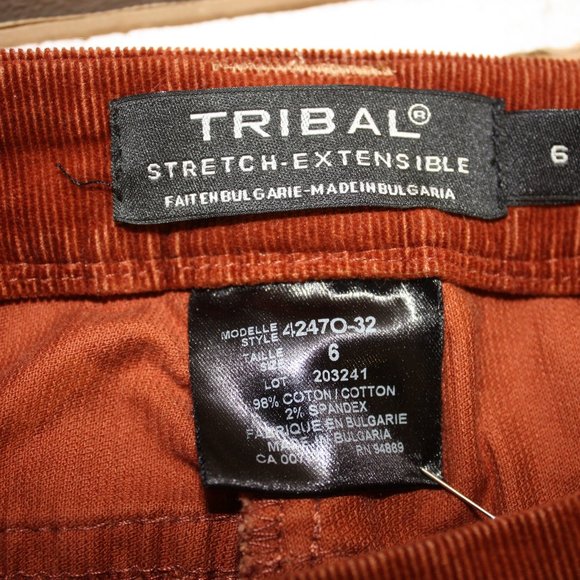 Burgundy brushed cotton Casual pants SZ 6 - Picture 5 of 6